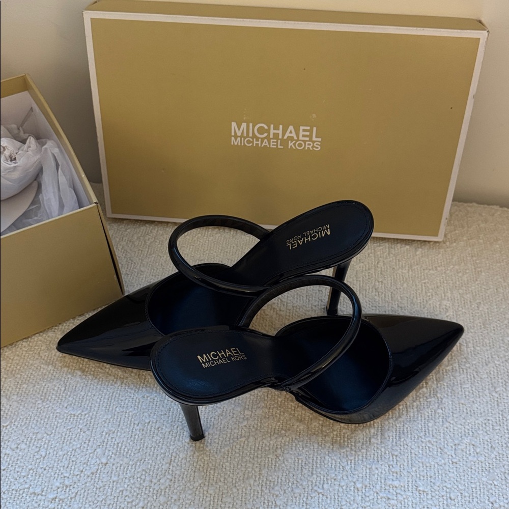 Michael Kors Glossy Black Stilettos